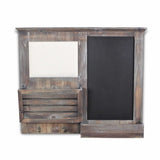Gray Wooden Wall Chalkboard With Side Storage Basket - Homeroots - Flyclothing LLC