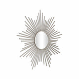 Striking Silver Metal Sunburst Design Wall Mirror - Homeroots - Flyclothing LLC