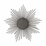 Striking Silver Metal Sunburst Design Wall Mirror - Homeroots - Flyclothing LLC