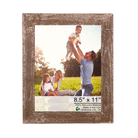 8.5" X 11" Rustic Espresso Picture Frame - Homeroots