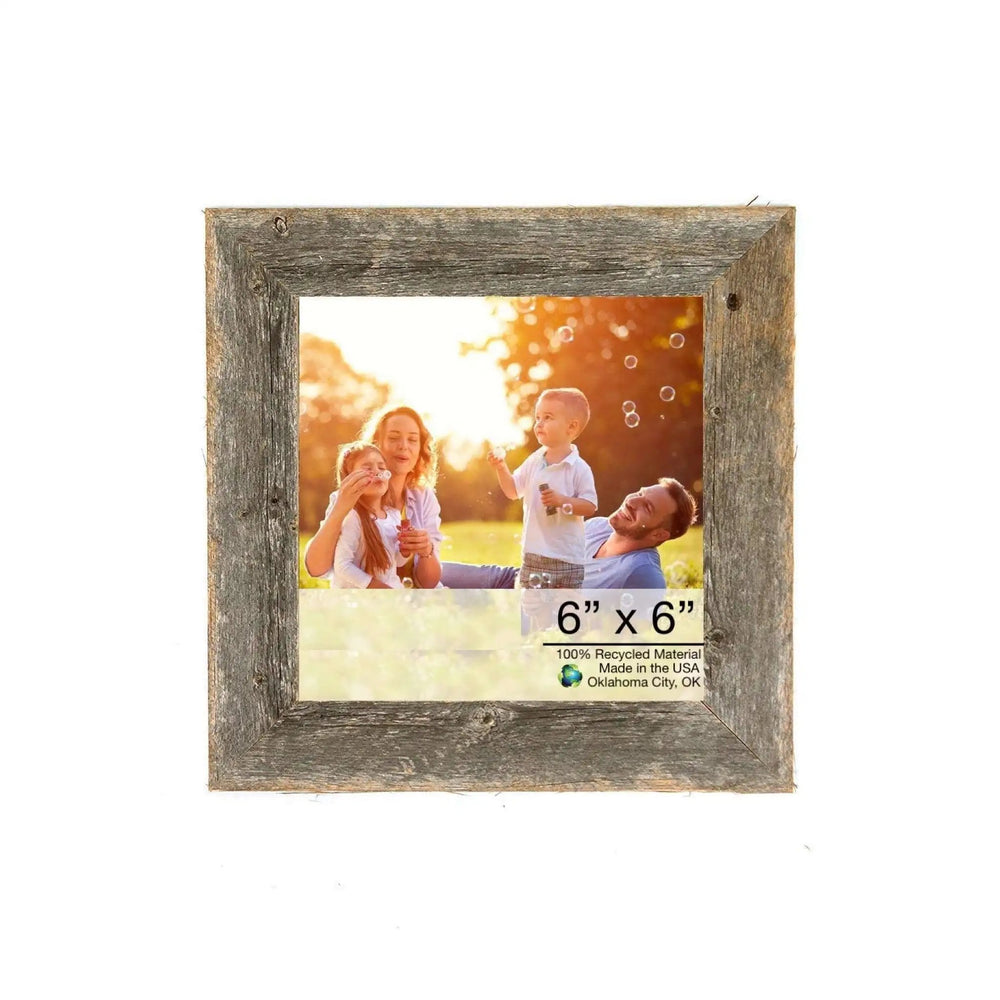 6" X 6" Natural Weathered Gray Picture Frame - Homeroots - Flyclothing LLC
