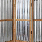 72" Brown Folding Three Panel Screen Room Divider - Homeroots