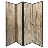 4 Panel Brown Room Divider - Homeroots - Flyclothing LLC