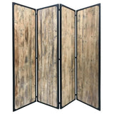 4 Panel Brown Room Divider - Homeroots - Flyclothing LLC