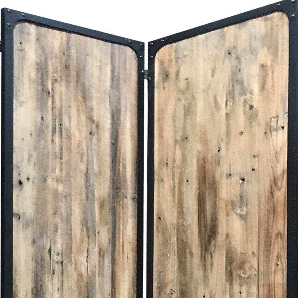 4 Panel Brown Room Divider - Homeroots - Flyclothing LLC