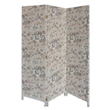 3 Panel Beige And Black Soft Fabric Finish Room Divider - Homeroots - Flyclothing LLC