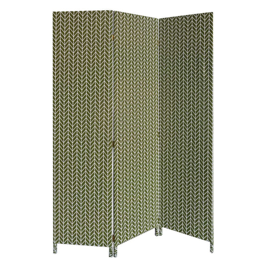 3 Panel Green Soft Fabric Finish Room Divider - Homeroots - Flyclothing LLC