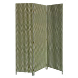 3 Panel Green Soft Fabric Finish Room Divider - Homeroots - Flyclothing LLC