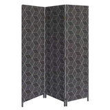 3 Panel Black Soft Fabric Finish Room Divider - Homeroots - Flyclothing LLC