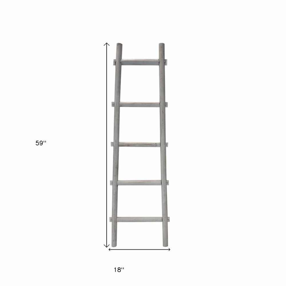59" X 18" X 2" Grey Decorative Ladder Shelve - Homeroots - Flyclothing LLC