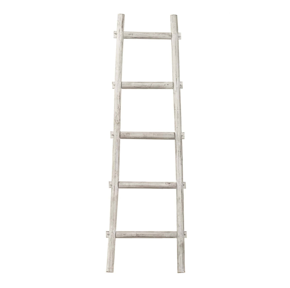 59" X 18" X 2" White Decorative Ladder Shelve - Homeroots - Flyclothing LLC