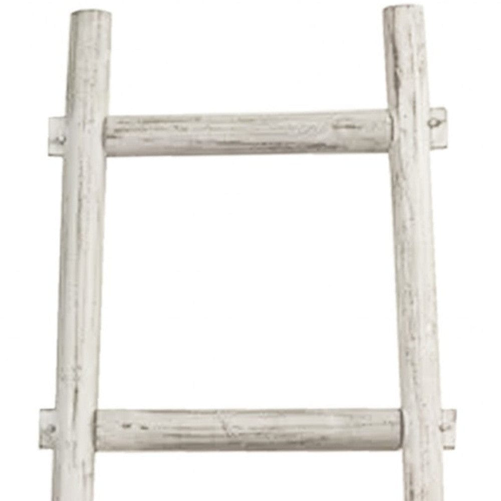 59" X 18" X 2" White Decorative Ladder Shelve - Homeroots - Flyclothing LLC