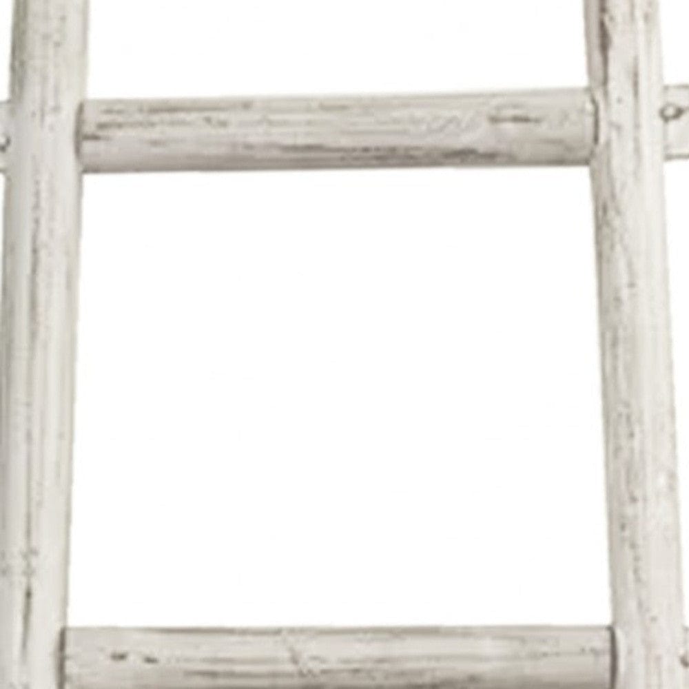 59" X 18" X 2" White Decorative Ladder Shelve - Homeroots - Flyclothing LLC