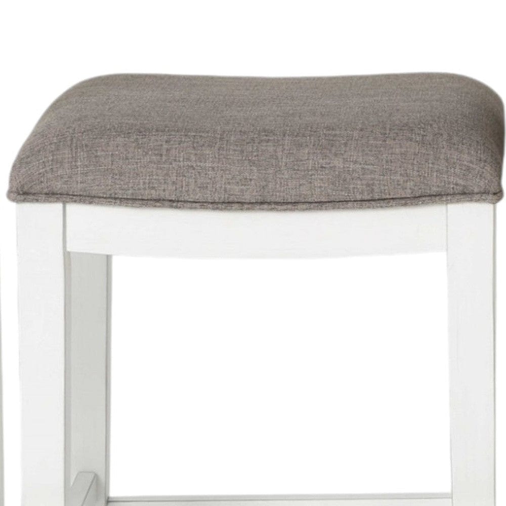 49" Three Piece White Rectangular Solid and Manufactured Wood Bar Table - Homeroots