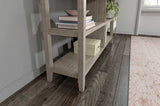 30" Bookcase With 2 Shelves In Washed Grey - Homeroots