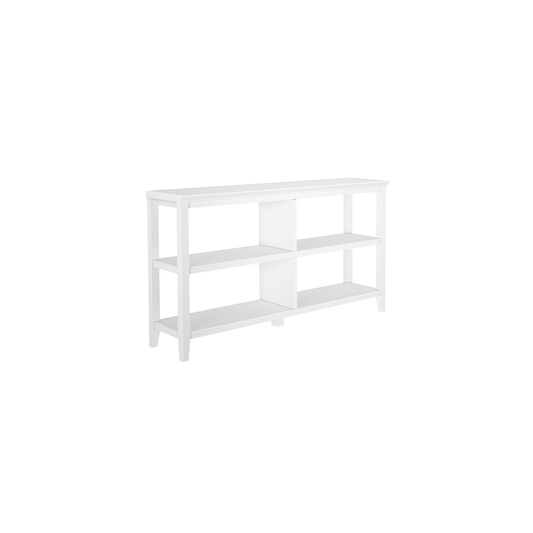 30" White Open Bookcase With Two Shelves - Homeroots