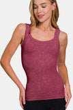 Zenana Ribbed Scoop Neck Tank - Trendsi - Flyclothing LLC