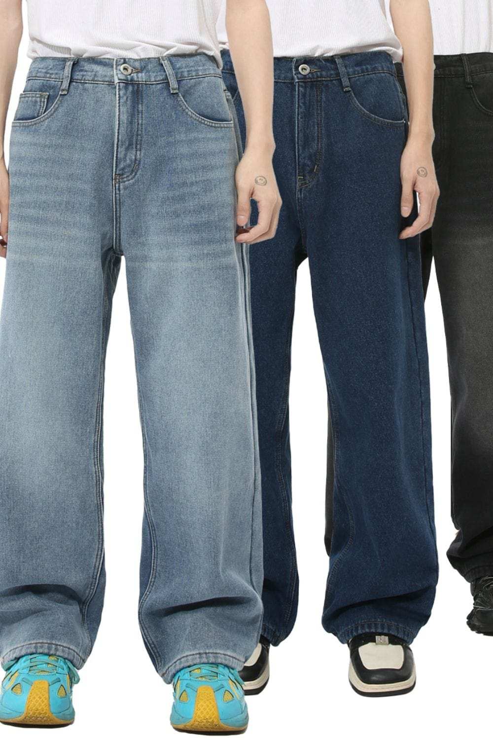 Men's Baggy Jeans with Pockets - Trendsi - Flyclothing LLC
