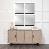 Rectangle Black Accent Mirror With Oxidized Finish Frame - Homeroots - Flyclothing LLC