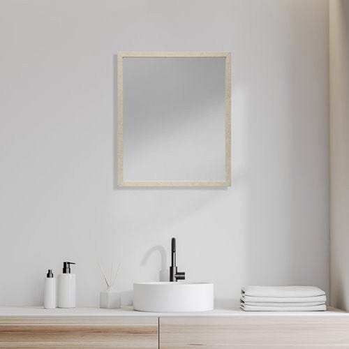 Rectangle Natural Accent Mirror With Matte Finish Frame - Homeroots - Flyclothing LLC