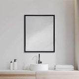 Rectangle Espresso Accent Mirror With Lakeside Design - Homeroots - Flyclothing LLC