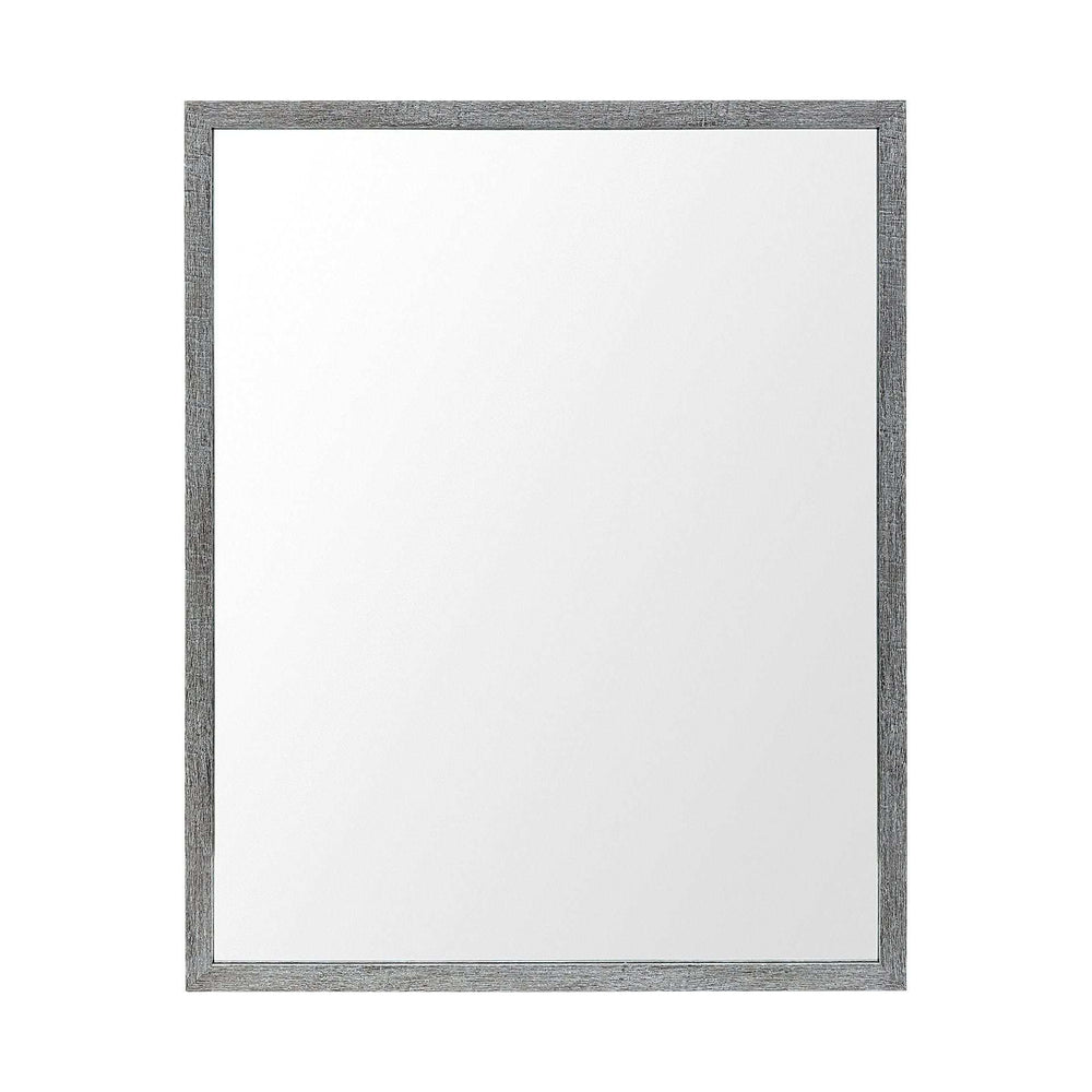 Rectangle Grey Accent Mirror With Driftwood Quality Frame - Homeroots - Flyclothing LLC
