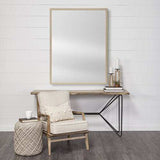 Rectangle Natural Accent Mirror With Matte Finish Frame - Homeroots - Flyclothing LLC