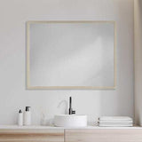Rectangle Natural Accent Mirror With Matte Finish Frame - Homeroots - Flyclothing LLC