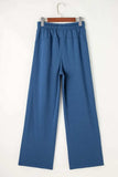 Drawstring Elastic Waist Straight Leg Pants - Trendsi - Flyclothing LLC