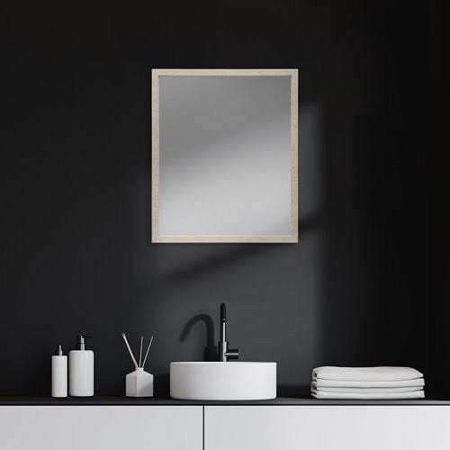Rectangle Natural Accent Mirror With Matte Finish Frame - Homeroots - Flyclothing LLC