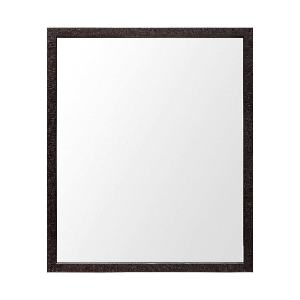 Rectangle Espresso Accent Mirror With Lakeside Design - Homeroots - Flyclothing LLC