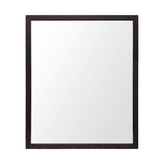 Rectangle Espresso Accent Mirror With Lakeside Design - Homeroots - Flyclothing LLC