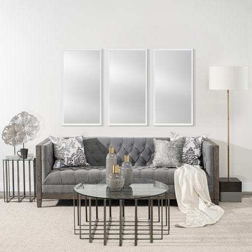 Rectangle White Accent Mirror With Crisp White Finish Frame - Homeroots - Flyclothing LLC