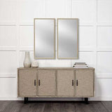 Rectangle Natural Accent Mirror With Matte Finish Frame - Homeroots - Flyclothing LLC