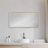 Rectangle Natural Accent Mirror With Matte Finish Frame - Homeroots - Flyclothing LLC