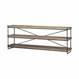 16" Brown Solid Wood Console Table - Homeroots - Flyclothing LLC