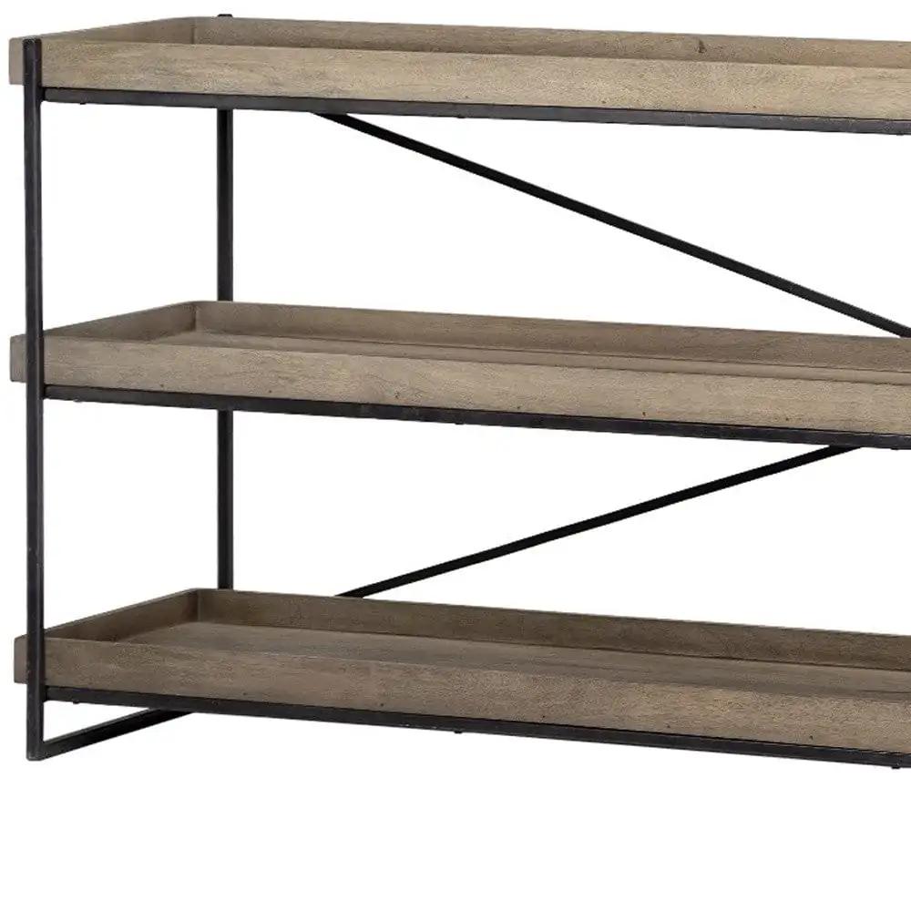 16" Brown Solid Wood Console Table - Homeroots - Flyclothing LLC