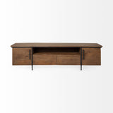 18" Brown Solid Wood Console Table With Shelves - Homeroots - Flyclothing LLC