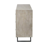 Light Brown And White Solid Mango Wood Finish Sideboard With 9 Drawers - Homeroots - Flyclothing LLC