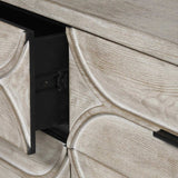 Light Brown And White Solid Mango Wood Finish Sideboard With 9 Drawers - Homeroots - Flyclothing LLC