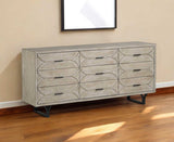 Light Brown And White Solid Mango Wood Finish Sideboard With 9 Drawers - Homeroots - Flyclothing LLC