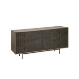 Medium Brown Solid Mango Wood Finish Sideboard With 6 Easy Sliding Drawers - Homeroots - Flyclothing LLC
