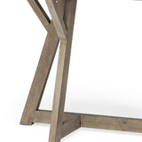 16" Brown Solid Wood Trestle Console Table - Homeroots - Flyclothing LLC