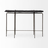 17" Black and Brown Solid Wood Console Table - Homeroots - Flyclothing LLC