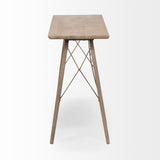 16" Brown Solid Wood Console Table - Homeroots - Flyclothing LLC