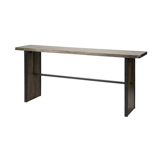 16" Brown Solid Wood Solid Console Table - Homeroots