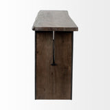 16" Brown Solid Wood Solid Console Table - Homeroots - Flyclothing LLC