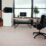 Medium Brown Live Edge Acacia Wood Finish Office Desk With Black Matte Butterfly Wing Shaped Base - Homeroots - Flyclothing LLC