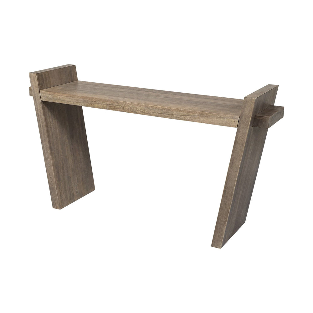 16" Brown Solid Wood Solid Console Table - Homeroots - Flyclothing LLC