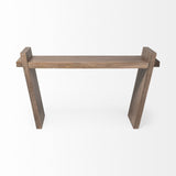 16" Brown Solid Wood Solid Console Table - Homeroots - Flyclothing LLC